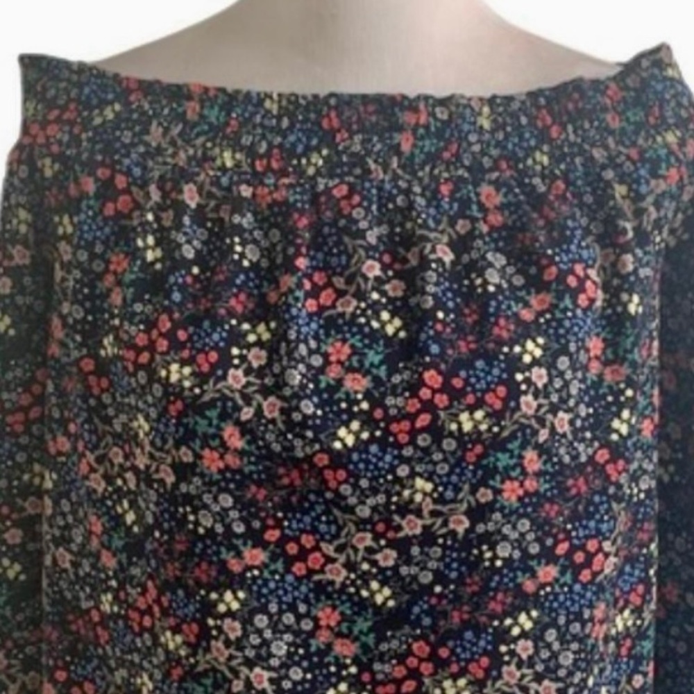 LUCKY BRAND Off The Shoulder Floral Bohemian Blouse - Picture 9 of 10